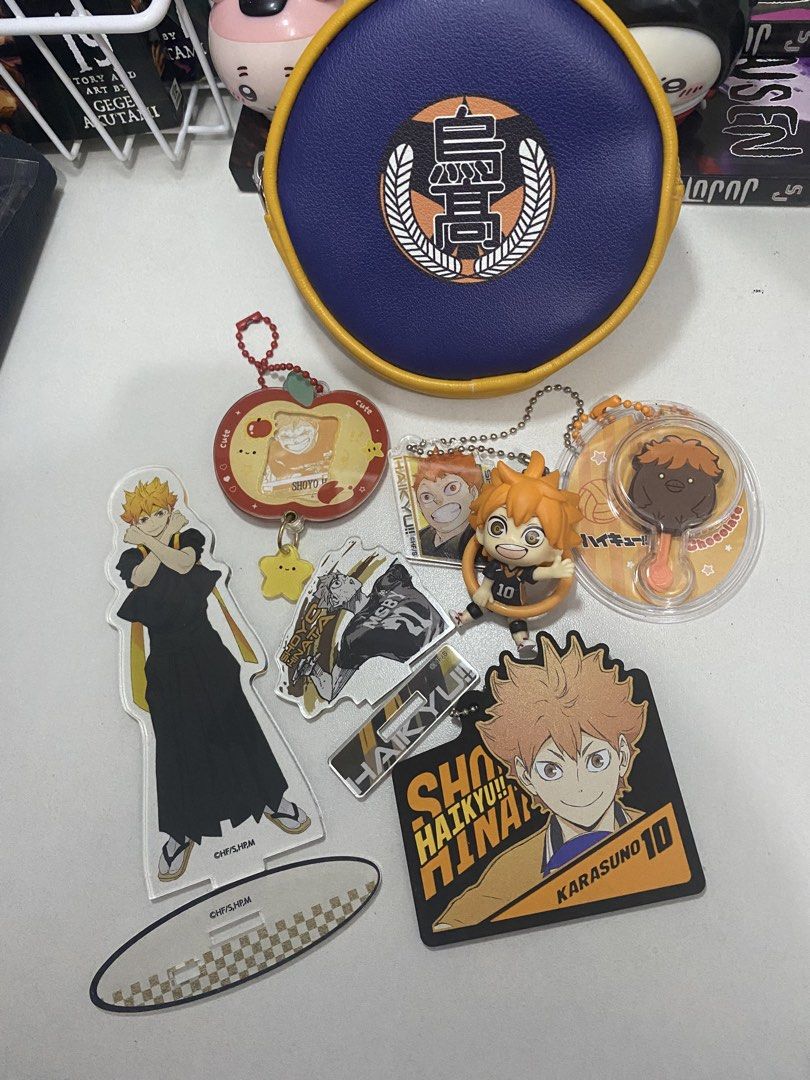 haikyuu!! hinata shoyo set — acrysta, keychains, pouch (Category: Character Goods) located in Naga. Submitted by tomuyearner (Listing ID 1469330498, Image 1). Description: .