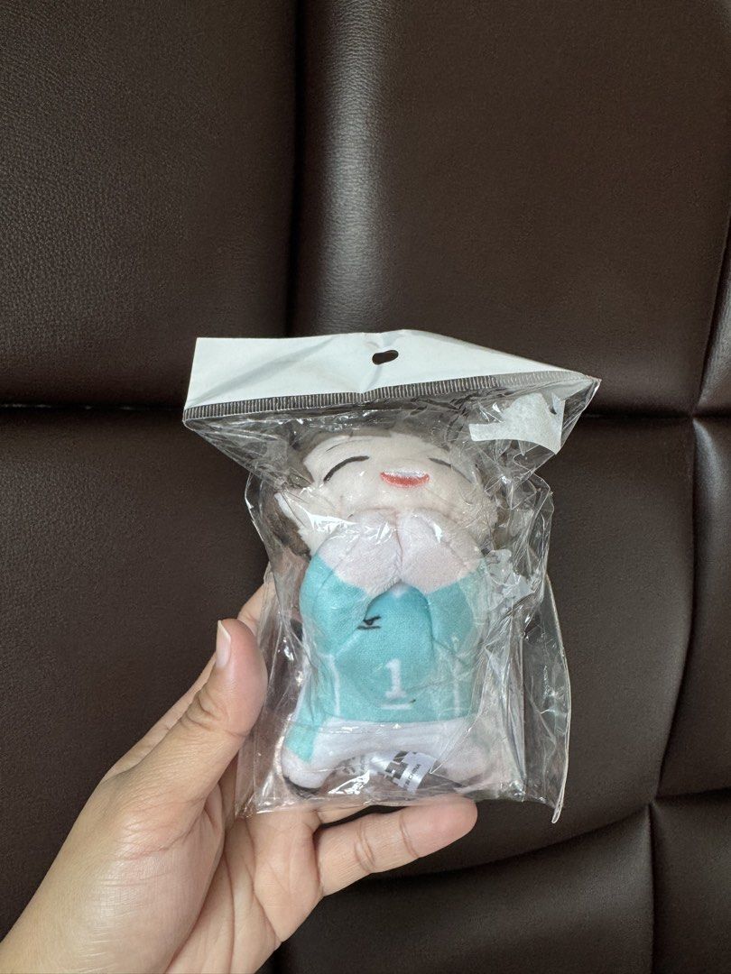 Haikyuu Hug Chara Oikawa Plush Keychain (Category: Plushies & Soft Toys) located in Makati City. Submitted by rj_0912 (Listing ID 1469206617, Image 1). Description: - Official Haikyuu Hug Chara plush mascot featuring Sugawara Koushi - Wearing the iconic Karasuno volleyball jersey number 2 - Comes with a ball chain for easy hanging on bags, keys, or lanyards - Brand new and still sealed inside its original manufacturer plastic packaging with inser