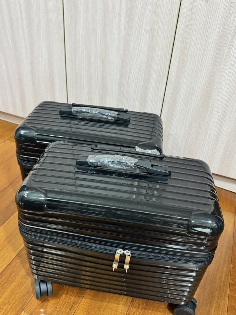 Hand carry luggage (Category: Everything Else Others) located in Manila. Submitted by chinchinshaven (Listing ID 1469221822, Image 3). Description: 2pcs available Dimensions Height 15 inches including wheels Width 17 inches Depth 9.5 inches Unisex -black .