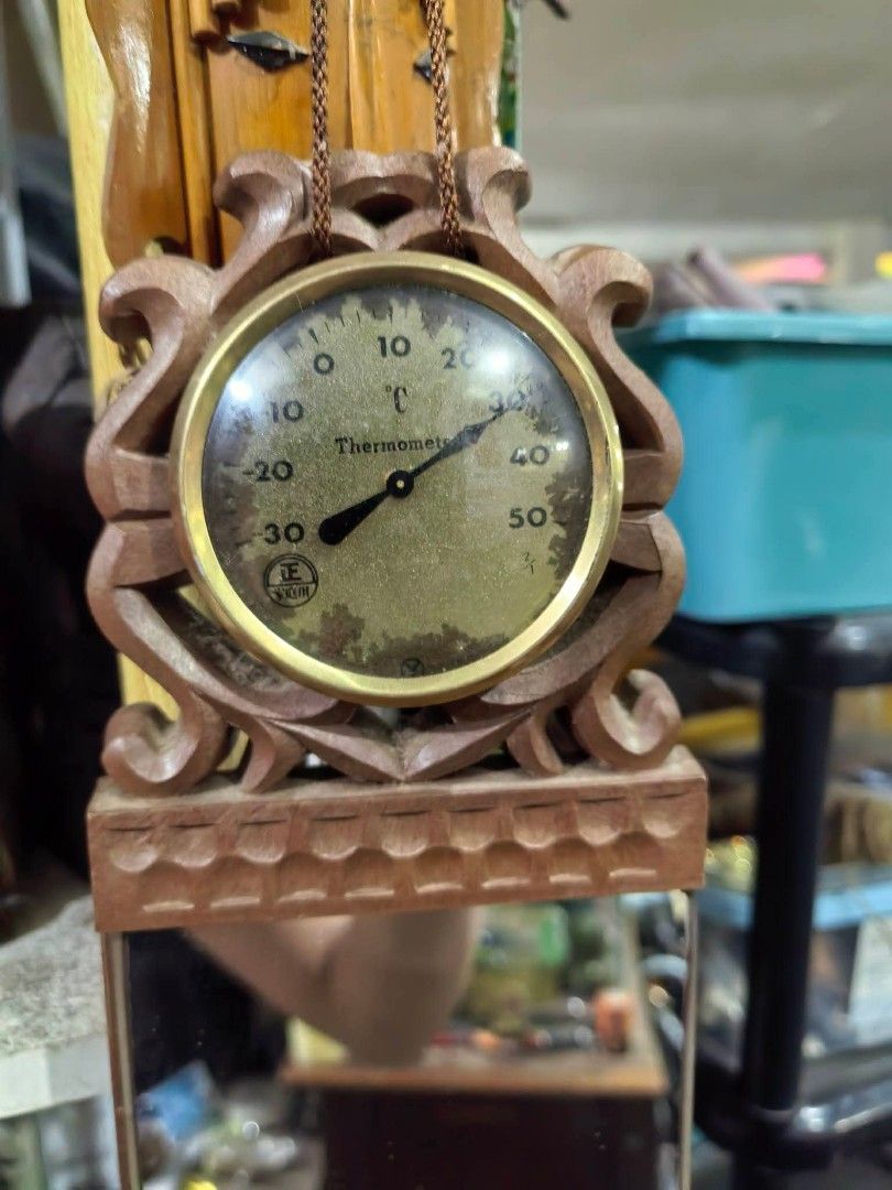 Hanging Thermometer Mirror (Category: Gardening Tools & Ornaments) located in Cebu City. Submitted by dudes_villanueva (Listing ID 1469197145, Image 3). Description: Hanging Thermometer Mirror Material: Plastic & Glass In good condition as is where is see all pics.