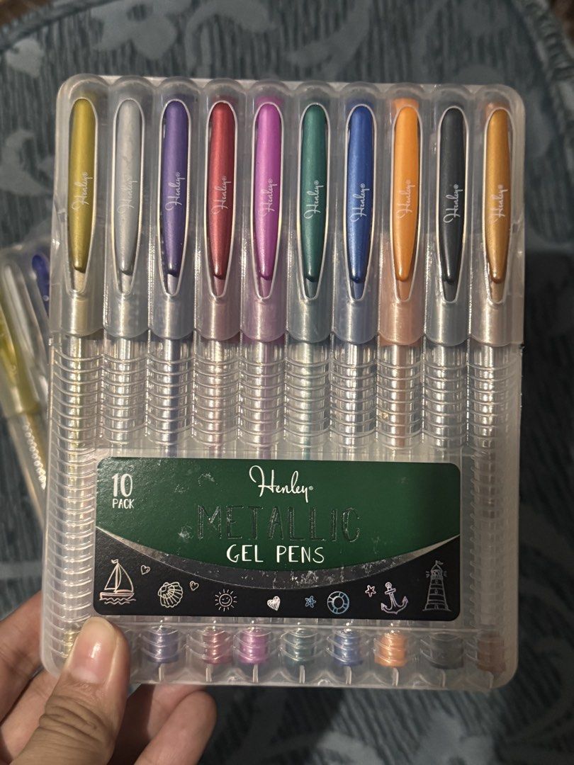 Henley Glitter & Metallic Pens 10s (Category: Stationery & School Supplies) located in Tarlac. Submitted by klossycates (Listing ID 1469277125, Image 2). Description: ₱180 each ₱350 for both We have a few stocks Brand new from Australia.