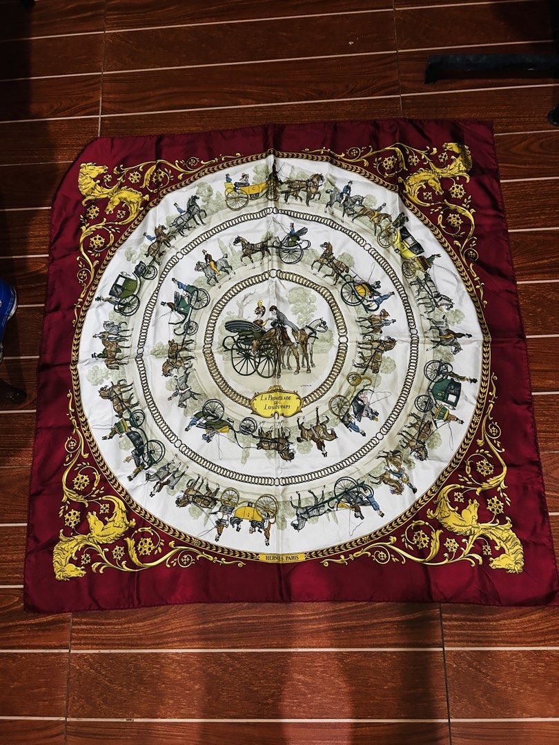Hermes scarf (Category: Luxury Accessories) located in Davao. Submitted by japanamerican (Listing ID 1469193866, Image 1). Description: Good for. Frame Authentic with care tag double stitch Artist signature and trade mark Japn surplus.