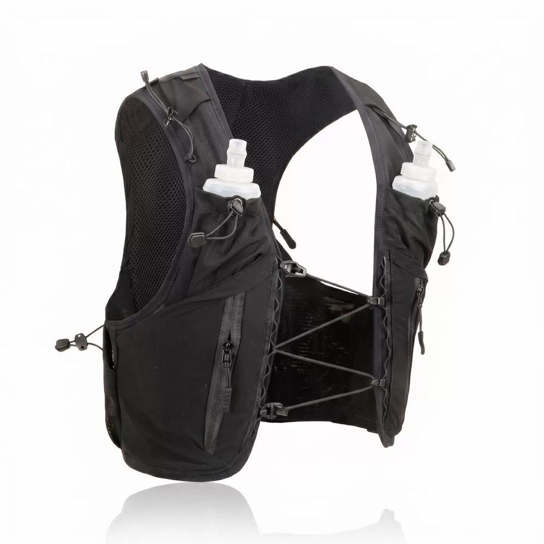 Hillsyr Hydration Running Vest with Flasks (Category: Vests) located in Manila. Submitted by randomreps (Listing ID 1469198289, Image 3). Description: - Lightweight and breathable mesh back keeps you cool during runs - Dual front bottle pockets include soft flasks for easy hydration - Secure zippered compartments for keys, gels, and small essentials - Rear storage section safely holds extra gear - Adjustable front bungee cords for a customized, s