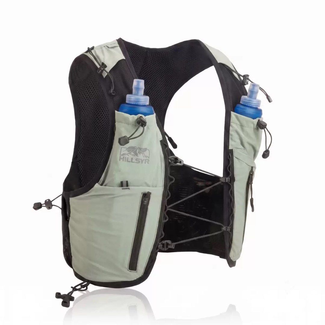 Hillsyr Hydration Running Vest with Flasks (Category: Vests) located in Manila. Submitted by randomreps (Listing ID 1469198289, Image 2). Description: - Lightweight and breathable mesh back keeps you cool during runs - Dual front bottle pockets include soft flasks for easy hydration - Secure zippered compartments for keys, gels, and small essentials - Rear storage section safely holds extra gear - Adjustable front bungee cords for a customized, s