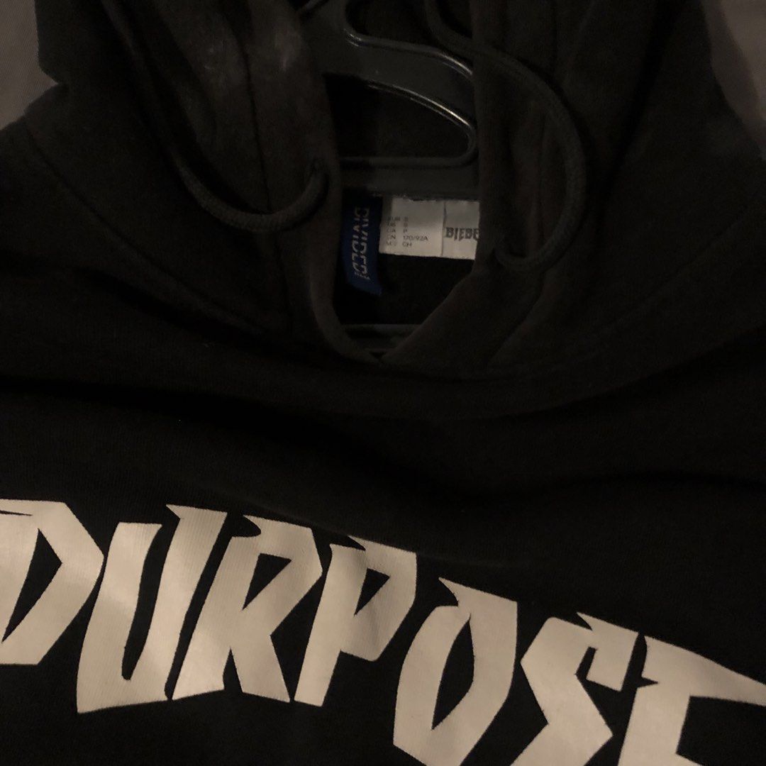 H&M Justin Bieber Purpose Hoodie (Category: Hoodies) located in Angeles City. Submitted by csmcgrl (Listing ID 1469324774, Image 2). Description: — medium — need wash — on hand, no rush shipping 🧾 mop: maribank, maya 🚚 mod: direct jnt 📍loc: angeles city, pampanga.