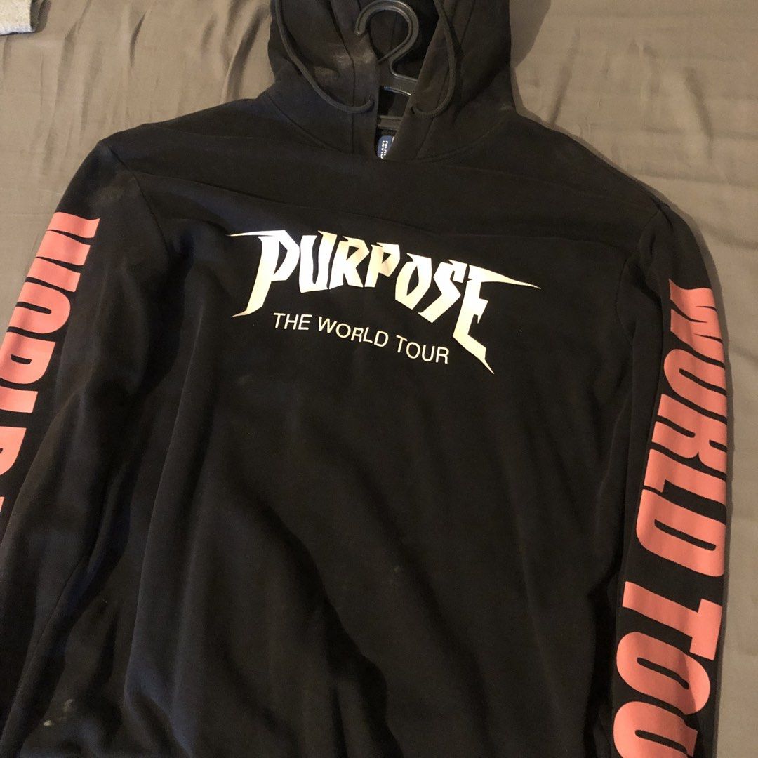 H&M Justin Bieber Purpose Hoodie (Category: Hoodies) located in Angeles City. Submitted by csmcgrl (Listing ID 1469324774, Image 1). Description: — medium — need wash — on hand, no rush shipping 🧾 mop: maribank, maya 🚚 mod: direct jnt 📍loc: angeles city, pampanga.