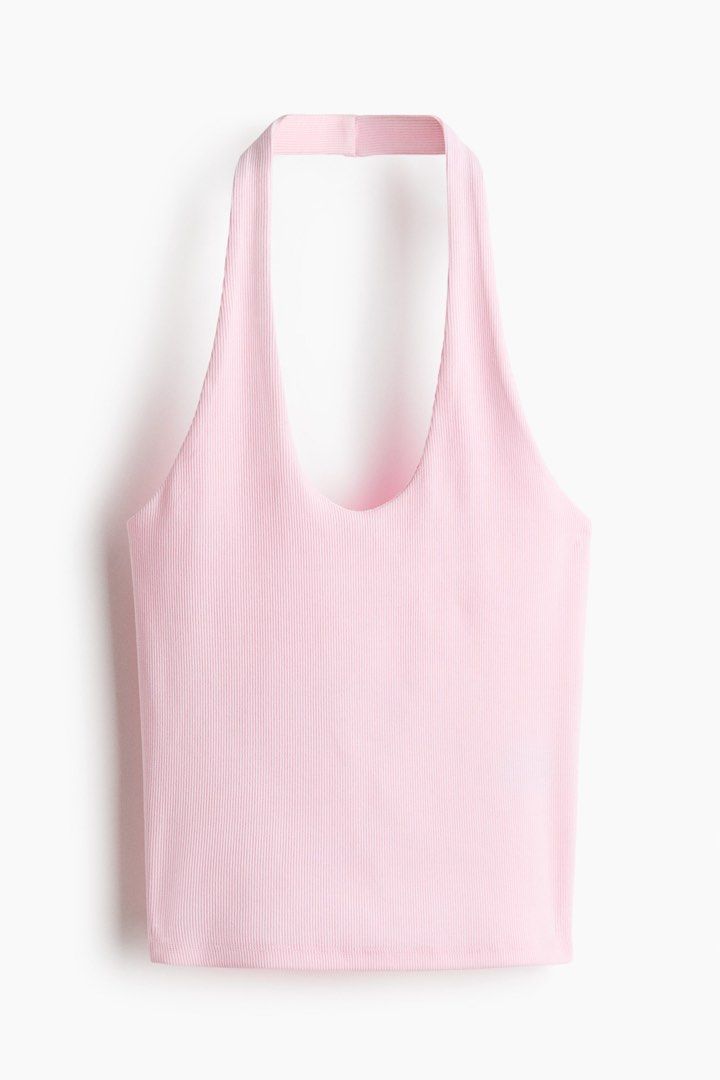 H&M RIBBED HALTERNECK TOP (Category: Sleeveless) located in Batangas. Submitted by wearmegals (Listing ID 1469191080, Image 1). Description: - used once.