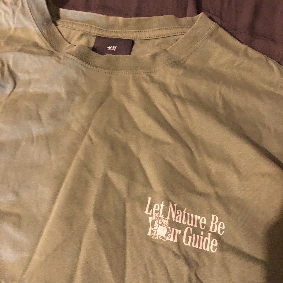 H&M Sage Green Tee (Category: Shirts) located in Angeles City. Submitted by csmcgrl (Listing ID 1469321923, Image 2). Description: — medium — on hand, no rush shipping 🧾 mop: maribank, maya 🚚 mod: direct jnt 📍loc: angeles city, pampanga.