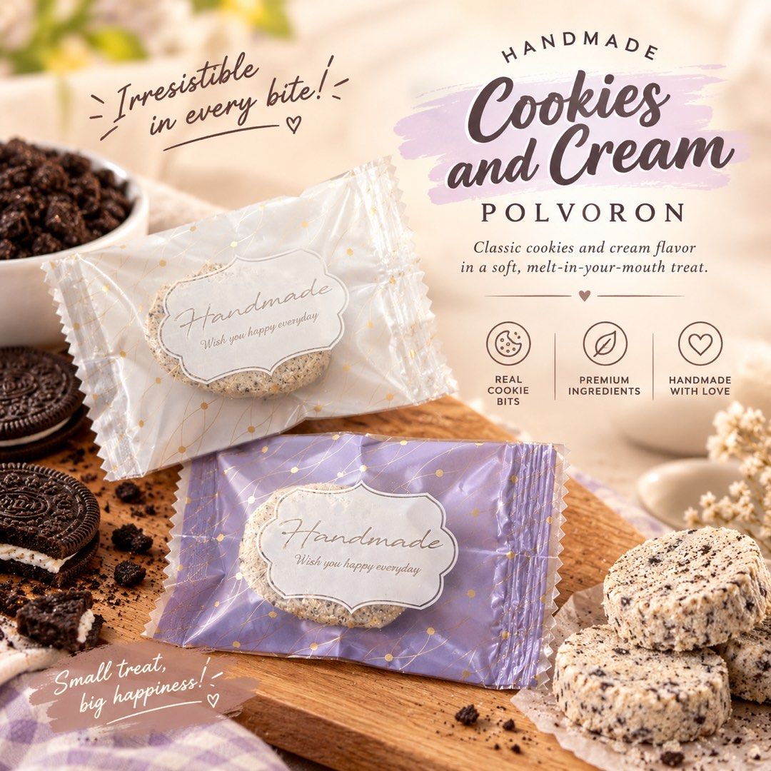 Homemade Polvoron (Category: Homemade Bakes) located in Manila. Submitted by crumbelle (Listing ID 1469173050, Image 2). Description: Homemade Polvoron- 15 pcs. per box.