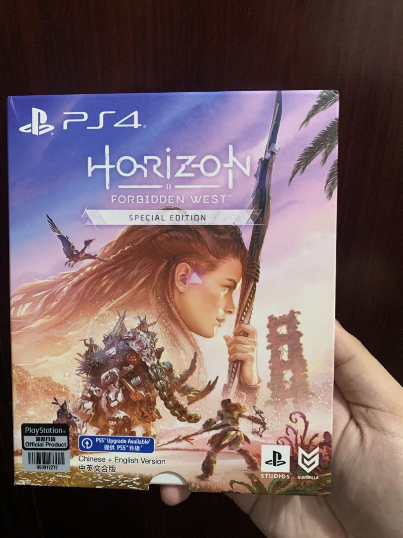 Horizon Forbidden West Special Edition for PS4 (Category: PlayStation) located in Manila. Submitted by matthew_lumibao (Listing ID 1469167360, Image 1). Description: Contains: - PS4 game (Free PS5 upgrade available) - Exclusive steelbook case - Mini art book - Digital soundtrack - NOTE: used codes Meetup Location: - Balanga City, Bataan Shipping via: - J&T or Flash PM for more details. .