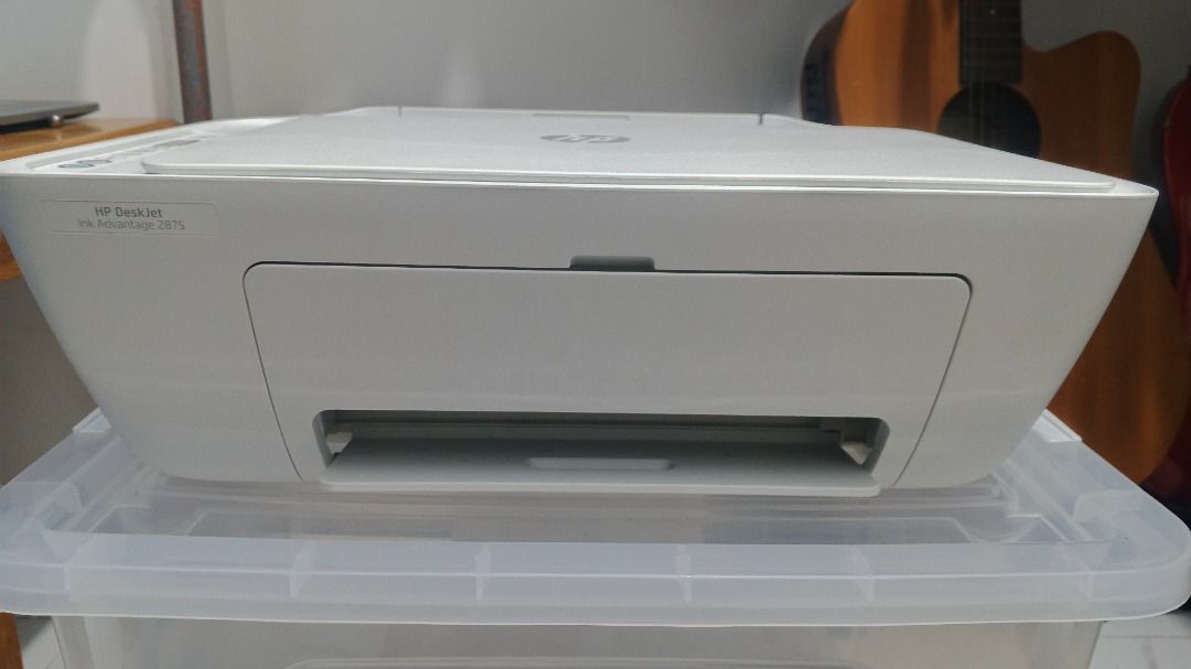 HP DeskJet Ink Advantage 2875 (Category: Printers, Scanners & Copiers) located in Caloocan City. Submitted by silenceinstitution09 (Listing ID 1469179913, Image 1). Description: Bought the printer 2 years ago about 2024 estimate. Barely used when only needed. Comes with free bond paper. No color and black cartridge installed. Specifications: The HP DeskJet Ink Advantage 2875 All-in-One Printer is a compact color inkjet printer designed for home a