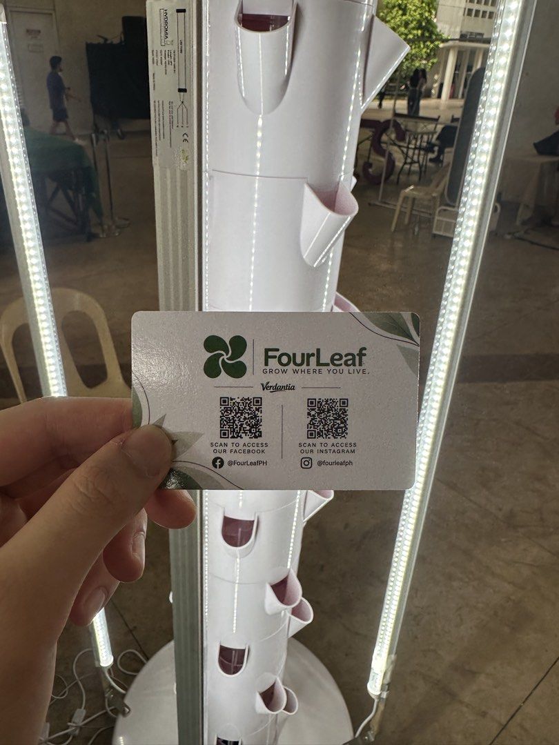 Hydropinic Tower System (Category: Industrial Equipment) located in Paranaque City. Submitted by insidetheavault_ (Listing ID 1469222949, Image 3). Description: FOR SALE 🌱: FOURLEAF BY VERDANTIA – VERTICAL HYDROPONIC TOWER! SRP: 8,999❗️ What’s included? ✅ Vertical hydroponic tower ✅ Water reservoir base ✅ Water pump ✅ Timer and power control ✅ Grow cups ✅ Rockwool for seedlings 📩 Interested? Send us a message for the price and more details! Fou