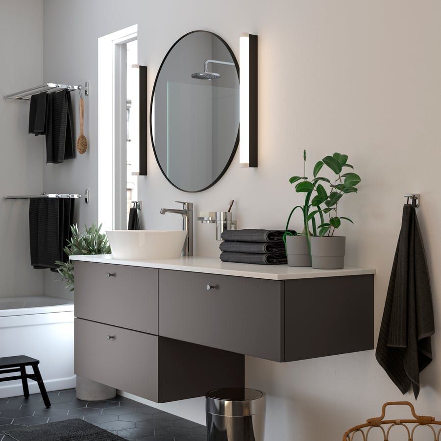 IKEA LINDBYN Round Mirror Black 80cm (Category: Mirrors) located in Taguig. Submitted by _abbyscloset_ (Listing ID 1469176982, Image 3). Description: - Brand/Model: IKEA LINDBYN Round Mirror - Color/Finish: Sleek Black - Size: 80 cm diameter - Design: Modern minimalist with a thin metal frame and clean glass - Ideal for: Vanity desks, bathrooms, bedrooms, or hallways - Condition/Status: Ready to hang, sturdy construction.