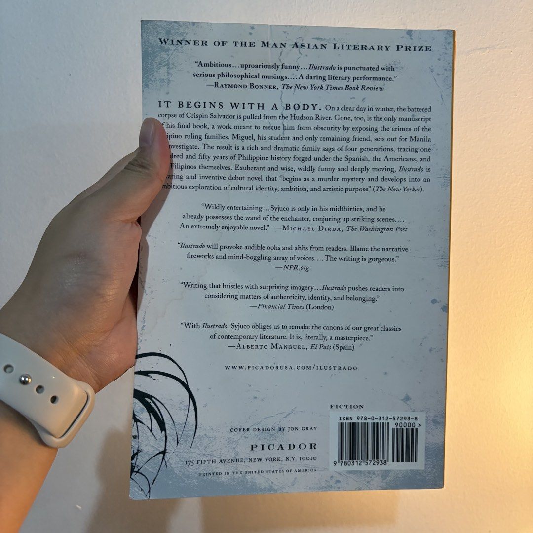 Ilustrado by Miguel Syjuco (Category: Storybooks) located in Manila. Submitted by ajdeclutter (Listing ID 1469329376, Image 3). Description: - Title & Author: Ilustrado by Miguel Syjuco - Publisher & Format: Picador, Paperback - Accolade: Winner of the Man Asian Literary Prize - Genre: Murder mystery and family saga exploring Philippine history, politics, and cultural identity - slight liquid damage, see pics, doesnt affect reading .