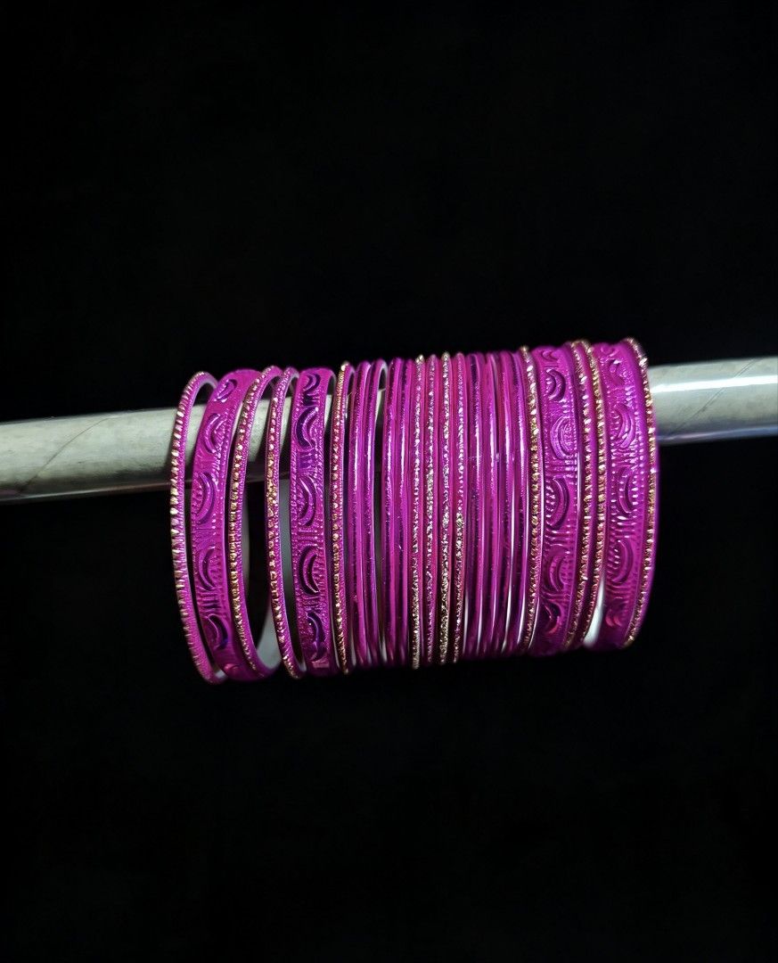 Indian Bangles (Category: Bracelets) located in Makati City. Submitted by khrizaccessories (Listing ID 1469290410, Image 3). Description: made in india medium and large pink.