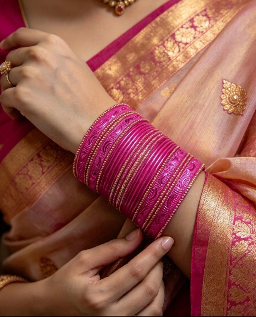 Indian Bangles (Category: Bracelets) located in Makati City. Submitted by khrizaccessories (Listing ID 1469290410, Image 1). Description: made in india medium and large pink.