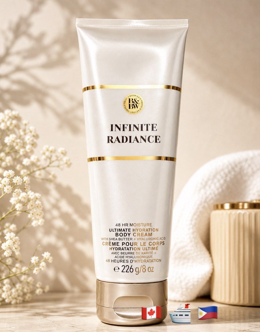 Infinite Radiance Body cream (Category: Body Care) located in Balungao. Submitted by kateee21 (Listing ID 1469171243, Image 1). Description: 📌📌📌 Available PINAS 🇵🇭 ON HAND 🛳 Shipped from Canada 🇨🇦 to Philippines 🇵🇭 via sea cargo 📦; Local Shipping fee c/o buyer ✅ ONLY 1 LEFT IN STOCK ✅ 💯 Original/ Authentic Bath and Body Works Canada 🇨🇦 store bought.