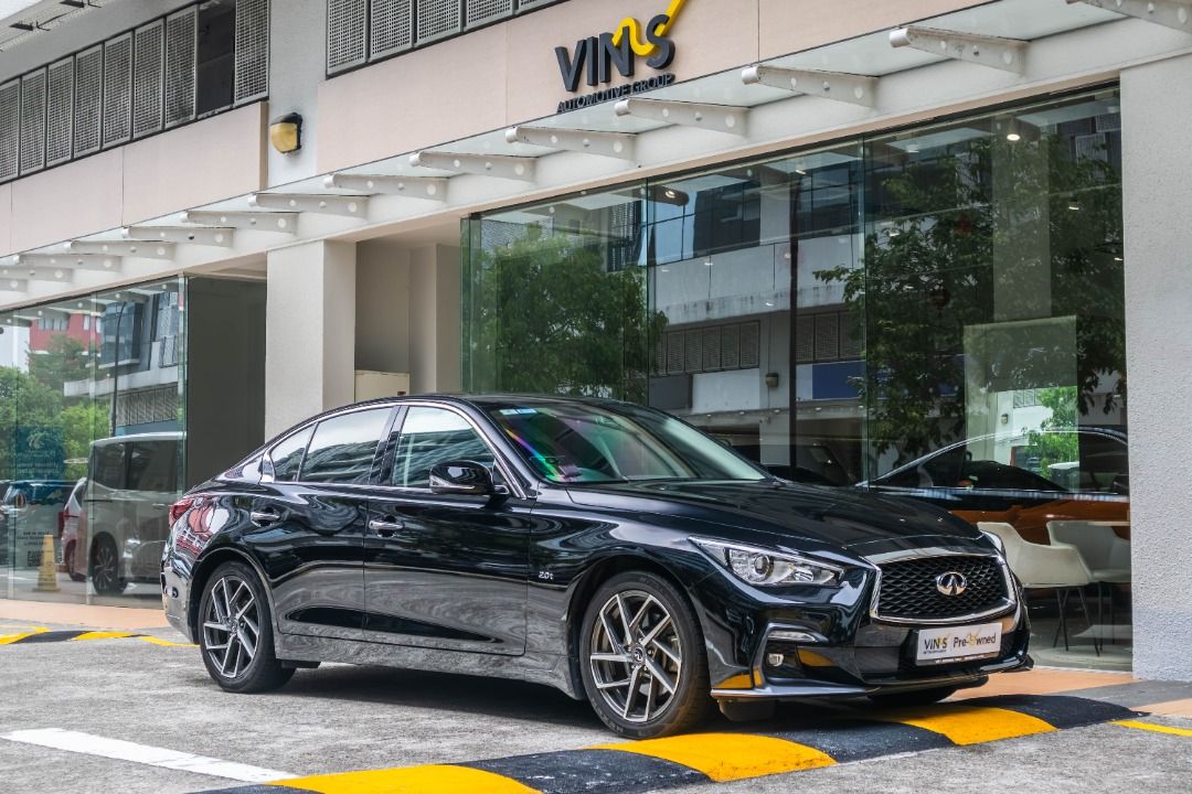 Infiniti Q50 2.0A T Luxe Sunroof Auto (Category: Used Cars) located in Singapore. Submitted by vinsautogroup (Listing ID 1469207536, Image 1). Description: Vehicle Features: 2.0L inline 4 turbocharged 207hp, 350nm, RWD, 7 speed automatic. Accessories: Original sports rims, keyless entry, electric memory seats, Sunroof, Intouch dual displays, Bluetooth, climate control ac with rear aircon. Why Vin's Automotive Group? ✅ 100% loan available ✅ Compet