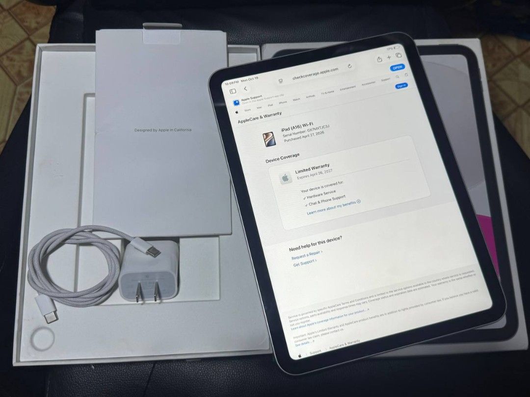 Ipad a16 11th gen 128gb 100bh (Category: iPad) located in Manila. Submitted by warmhorse.7002aa (Listing ID 1469211486, Image 1). Description: iPad A16 11th Gen | 128gb silver 🥈 🥈 ✨ Good as New 🔋 100% Battery Health ✅ 14 Cycle count 🛡️ Under Apple Warranty till April 2027 ✅ All Working, no issue no history repair With 1 week personal warranty for your assurance Price 23k 📦 Inclusions: • Original box • orig charger.