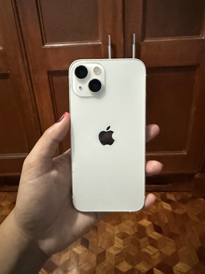 Iphone 13 128gb starlight 15k (Category: iPhone 13 Series) located in San Jose del Monte. Submitted by lianxxx (Listing ID 1469327743, Image 2). Description: IPHONE 13 128GB (STARLIGHT) 15k FIXED no sim restrictions lady owned 10 cases with box essager cord nabili namin ng 25k sa starmall sjdm 1 year and 2 months old no dents alagang alaga Minimal case mark lang No icloud issues Unli reset Helping my partner lang Pm if interested.