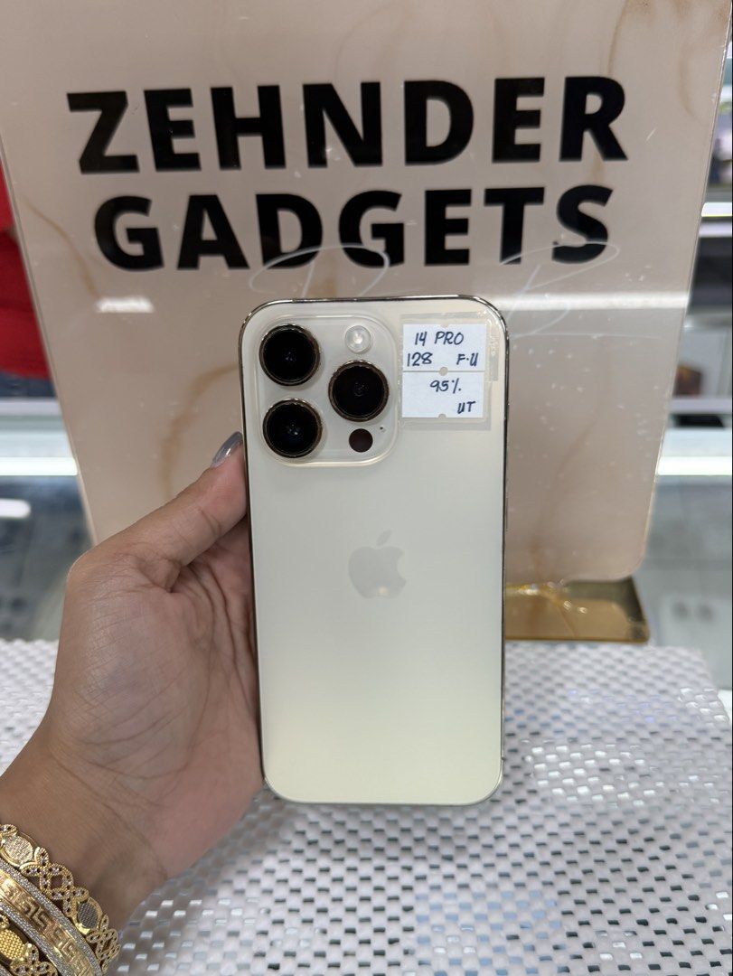 iPhone 14 PRO 128GB OPENLINE (NTC APPROVED) (Category: iPhone 14 Series) located in San Juan City. Submitted by desireebayal96 (Listing ID 1469361934, Image 1). Description: iPhone 14 PRO MAX (GOLD) * NTC APPROVED * OPENLINE (ANY SIM) * 128GB * 95% BATTERY HEALTH (ORIGINAL CAN CHECK 3 UTOOLS) * 98% SMOOTH * NO ISSUE * NO HISTORY OF REPAIR * NO ICLOUD ISSUE * FACE ID & TRUETONE WORKING * WITH CORD TYPE-C OPEN FOR COD SAME DAY DELIVERY PLUS SHIPPIN