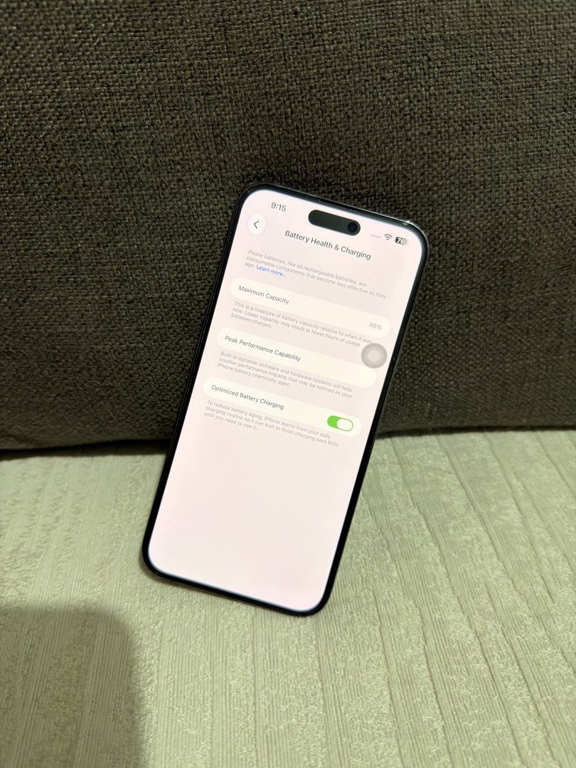 Iphone 14 Pro Max 256gb Deep Purple (Category: iPhone 14 Series) located in Taguig. Submitted by 123shot (Listing ID 1469300957, Image 1). Description: Iphone 14 Pro Max 256gb Deep Purple Smart locked Battery health 98% (never napalitan) Truetone working ✅ Face ID working ✅ IOS 27 All buttons working All parts original No history of repair 98% makinis and presentable (small paint chips) Need original iphone charger para mag charge Magsafe charger