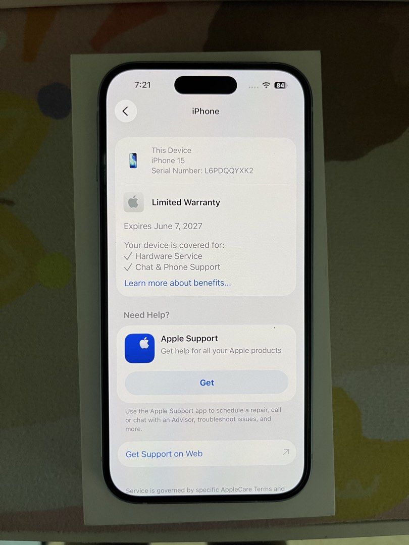 Iphone 15 128gb 4 months old (Category: iPhone 15 Series) located in Marikina City. Submitted by katgia (Listing ID 1469299450, Image 2). Description: Like new 4 months old 100% batt health No issue No history of repair Please see attached photos for more details Rfs: Upgrade Can do meetup around marikina or nearby cities.