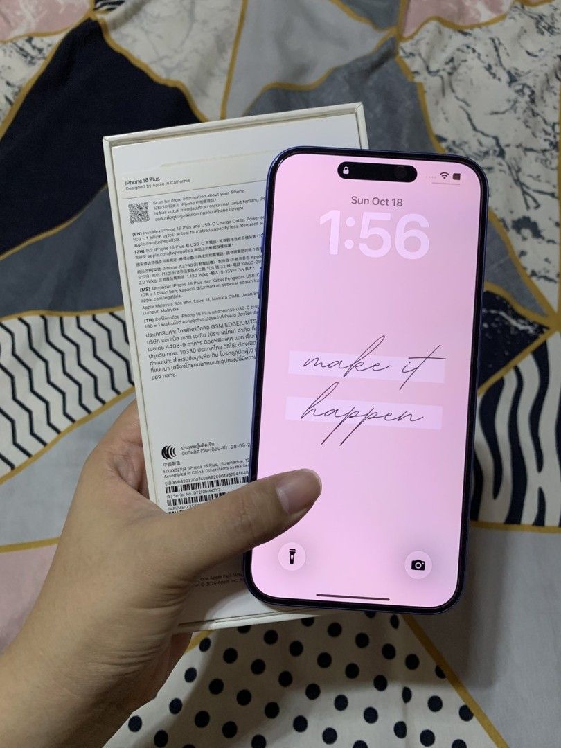 Iphone 16 PLUS - 128gb (Category: iPhone 16 Series) located in Manila. Submitted by jacks_jm (Listing ID 1469204988, Image 2). Description: Iphone 16 Plus 128gb - Ultramarine 93% Batt - Open line Any Sim ZP/A Local Variant - NTC Approved Beyond The Box Purchased No issues - normal paint chips Complete Inclusions Original Box same imei Original Cord Case - Sim Ejector .