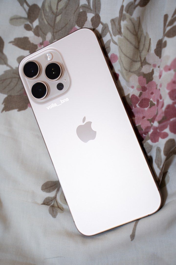 iphone 16 pro max 256gb HK (physical dual) (Category: iPhone 16 Series) located in San Miguel. Submitted by voila__bns (Listing ID 1469171886, Image 2). Description: iphone 16 pro max 256gb HK (physical dual) - 88% BH; 776 CC - bought in oct 2024 - with og box and cases - no repairs - rfs: will upgrade - 45K one tiny dent sa bottom left (almost unnoticeable); minimal side markings from the case; tempered since day 1..