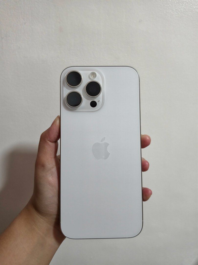 iPhone 16 Pro Max | 512GB (Category: iPhone 16 Series) located in Los Banos. Submitted by althxlntcn (Listing ID 1469310452, Image 1). Description: For Sale ‼️ iPhone 16 Pro Max White Titanium 512GB 87% BH - complete with orig box + cord - no issues - 100% smooth - no history of repair - all original parts - local variant - ntc approved 📍los baños, laguna / santa mesa, qc.