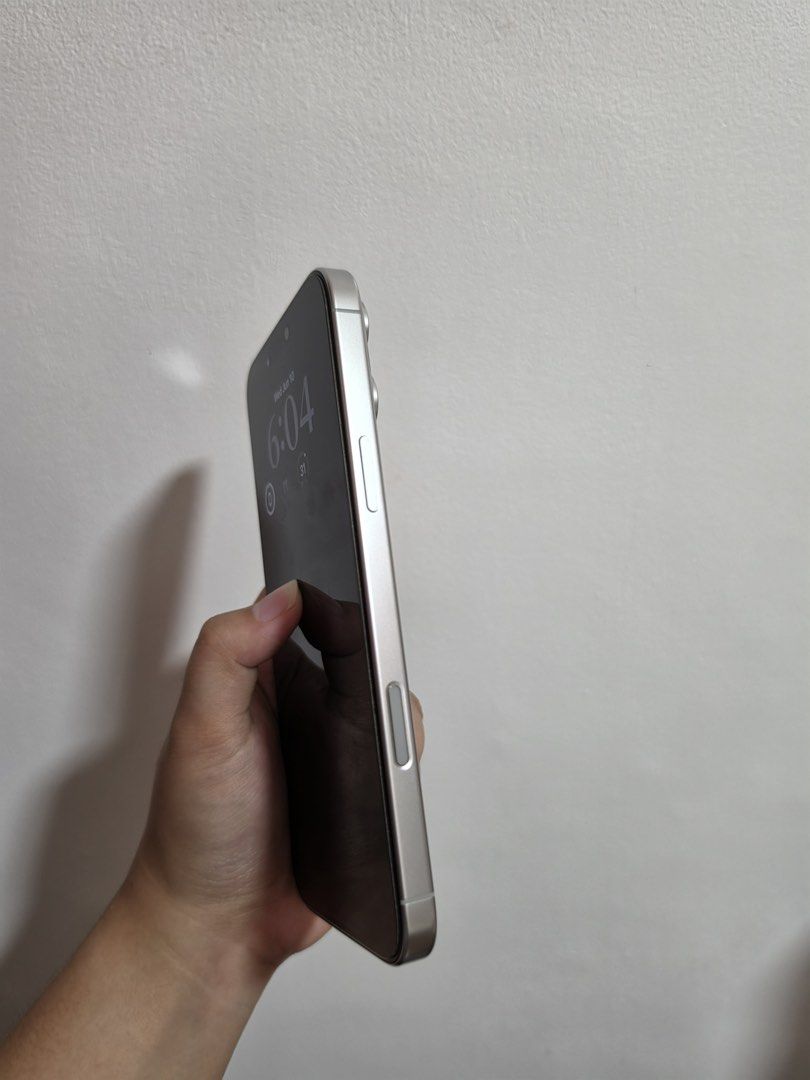 iPhone 16 Pro Max | 512GB (Category: iPhone 16 Series) located in Los Banos. Submitted by althxlntcn (Listing ID 1469310452, Image 3). Description: For Sale ‼️ iPhone 16 Pro Max White Titanium 512GB 87% BH - complete with orig box + cord - no issues - 100% smooth - no history of repair - all original parts - local variant - ntc approved 📍los baños, laguna / santa mesa, qc.
