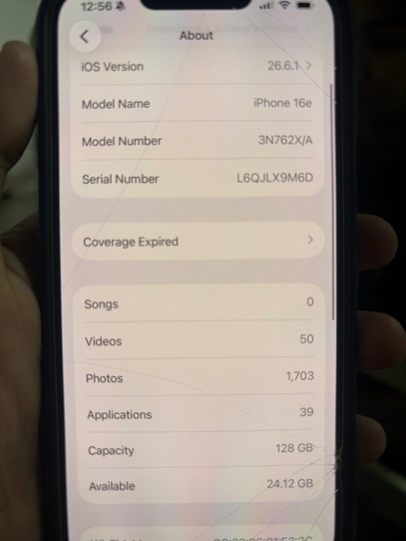 Iphone 16E 128gb (Category: iPhone 16 Series) located in Manila. Submitted by repzty (Listing ID 1469269559, Image 1). Description: -96% battery health -never been repaired -face id and true tone working -21k nego inclusions: box, replacement cord, and 1 case rfs: extra phone meet up: alabang, muntinlupa, and las piñas area.