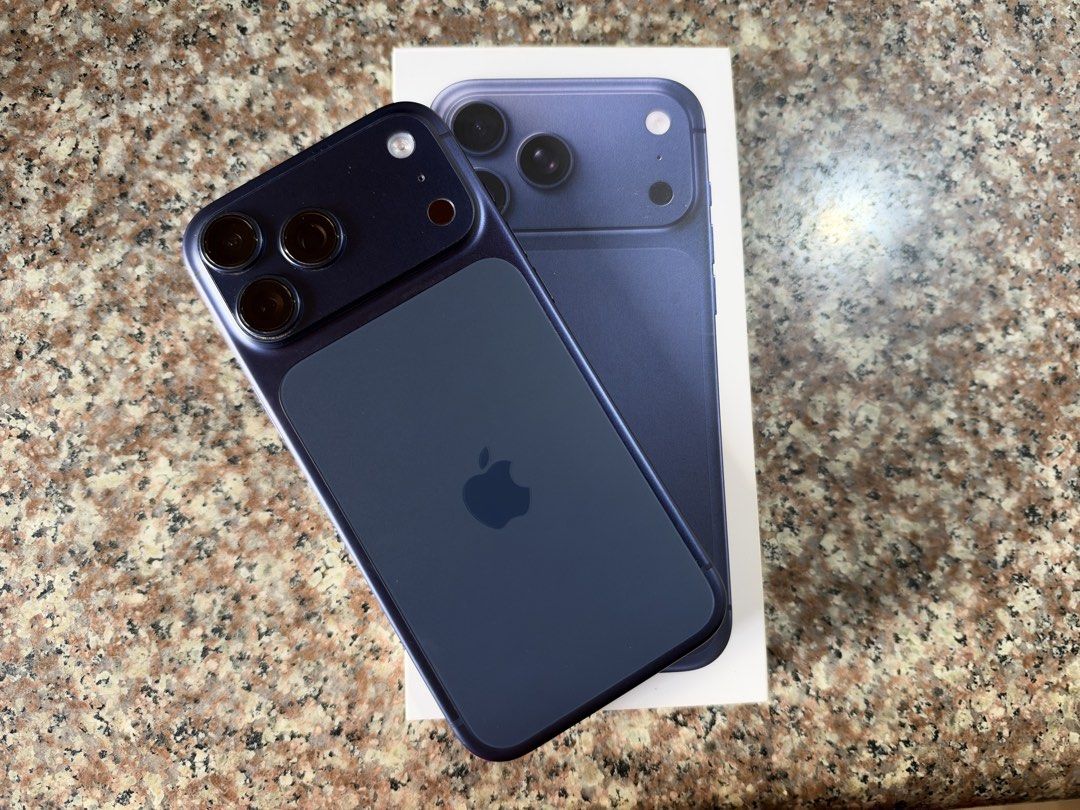 iPhone 17 Pro Max Deep Blue with Original Box (Category: iPhone 17 Series) located in Lemery. Submitted by daniii96 (Listing ID 1469379035, Image 1). Description: iPhone 17 Pro Max 256GB — Deep Blue SUPER KINIS NO DENTS NO SCRATCHES Lady Owned OPENLINE (any sim) Inclusions: - Original box - Cord charger - Free case/s (with unused case worth ₱1390) - Tempered glass & camera plateau film since day 1 **Slightly negotiable** NO TO SWAP.