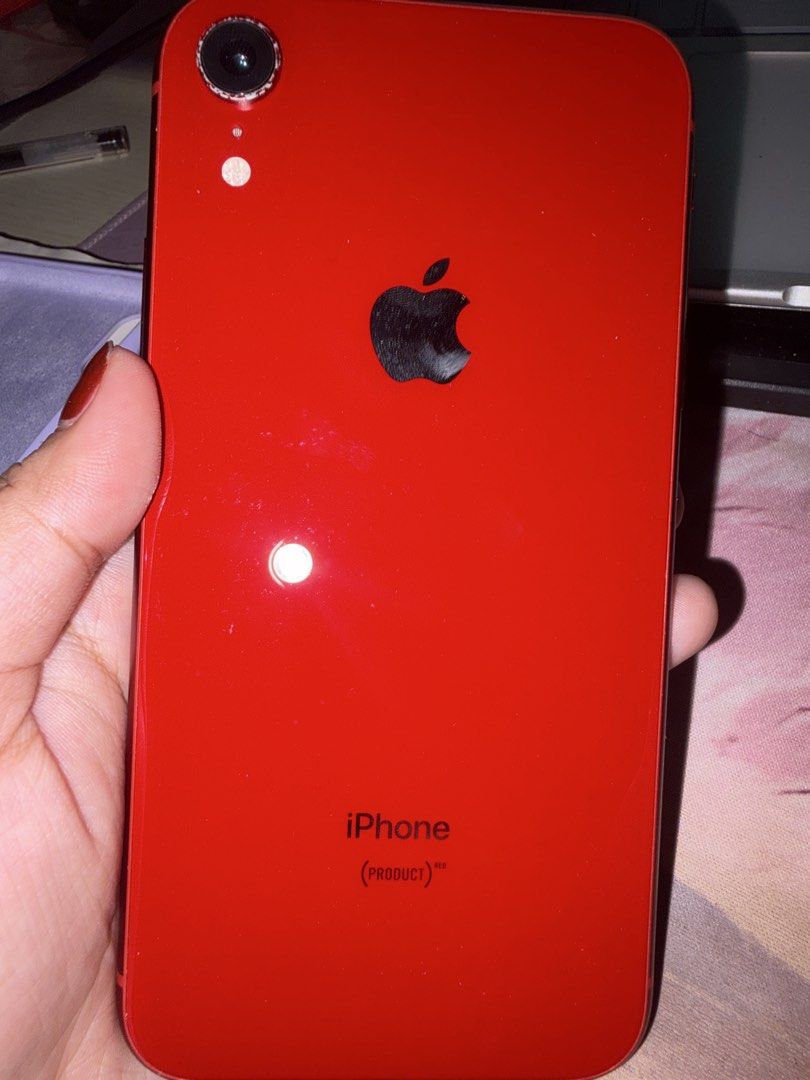Iphone xr 64 gb (Category: iPhone X Series) located in Imus. Submitted by nabi09 (Listing ID 1469249169, Image 2). Description: - Model: iPhone XR - Storage: 64GB - Color: Product Red (Bright glossy red back with Apple logo) - Condition: Excellent pre-owned condition, well-maintained screen and body - Network: Smart compatible - Ideal for daily use, social media, and photography - Meetup available at Lumina Point Mall, Imus City, Cavite.