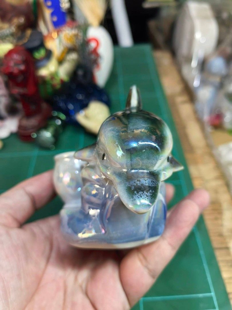 Iridescent Dolphin Figurine / Pen Holder (Category: Other Home Decor) located in Cebu City. Submitted by dudes_villanueva (Listing ID 1469272565, Image 3). Description: Iridescent Dolphin Figurine / Pen Holder Material: Glazed Ceramic In excellent condition.