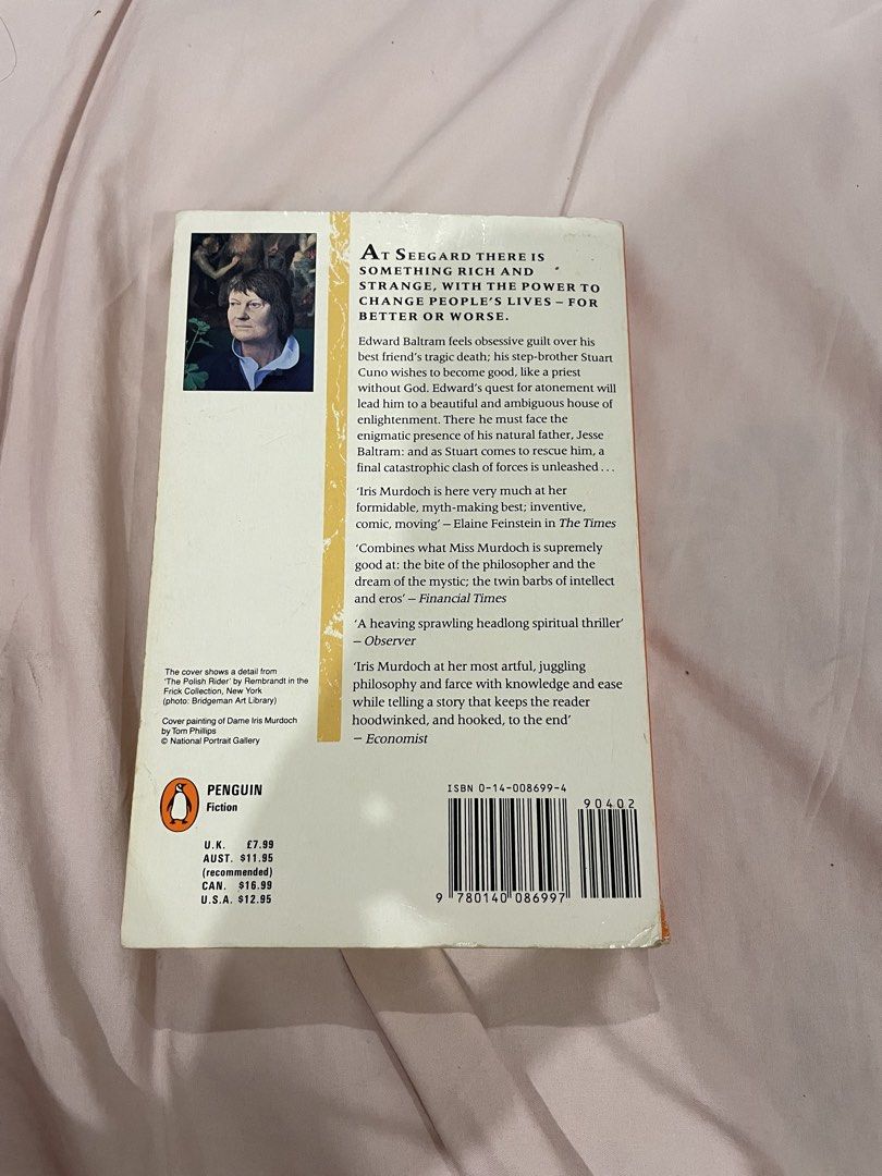 Iris Murdoch The Good Apprentice Penguin Fiction Paperback (Category: Storybooks) located in Davao. Submitted by princessjellyf1sh (Listing ID 1469201376, Image 2). Description: - Title: The Good Apprentice by Iris Murdoch - Format: Penguin fiction paperback - Condition: Standard reading wear on spine and edges with natural yellowing from age - Perfect addition to any literature or book collection.