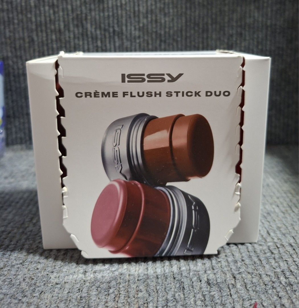 Issy creme flush stick duo (Category: Makeup) located in Caloocan City. Submitted by mrmfqh (Listing ID 1469313139, Image 1). Description: bundle or per piece each 160 no issue brand new.