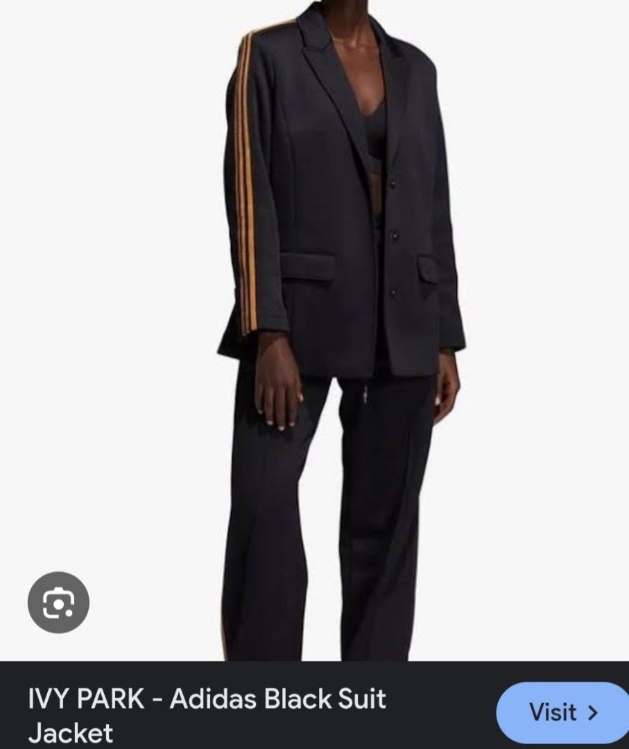 IVY PARK x Adidas Black Suit Jacket (Category: Coats, Jackets and Outerwear) located in Manila. Submitted by PrinceDani.Clothing (Listing ID 1469222304, Image 1). Description: Adidas x ivy Park black suit blazer xs on tag 19in width 27in length brand new with tag .