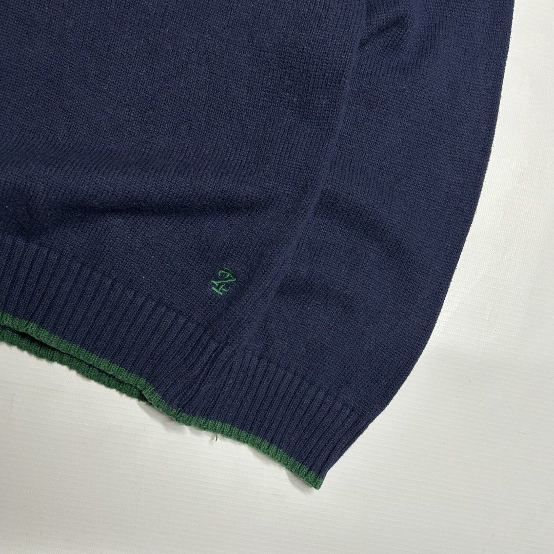 Izod Knitted Quarterzip (Category: Tshirts & Polo Shirts ) located in Antipolo. Submitted by wvyfrnds (Listing ID 1469168968, Image 3). Description: Izod Knitted Quarterzip Size: XL Color: NavyBlue/Gray/Green Dimensions (Inches): Length: 27 Width: 19 Color Rate: 9/10 Issues - NONE 395 PLUS SF.