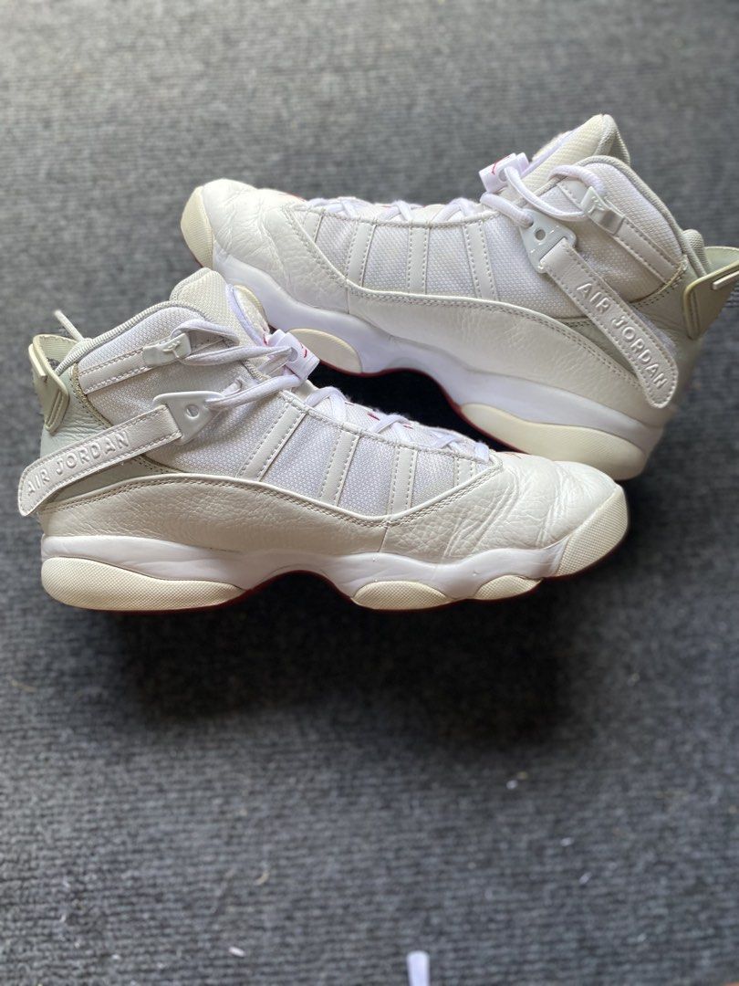 J6 rings white red (Category: Sneakers) located in Dumaguete. Submitted by freshdropsph (Listing ID 1469307374, Image 3). Description: LOCATION : NEGROS ORIENTAL Can ship nationwide Gcash payment No cod/cop Please check my reviews for assurance Unli vouch Negotiable .