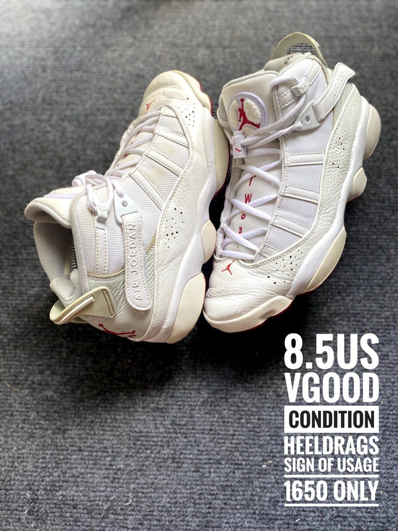 J6 rings white red (Category: Sneakers) located in Dumaguete. Submitted by freshdropsph (Listing ID 1469307374, Image 1). Description: LOCATION : NEGROS ORIENTAL Can ship nationwide Gcash payment No cod/cop Please check my reviews for assurance Unli vouch Negotiable .
