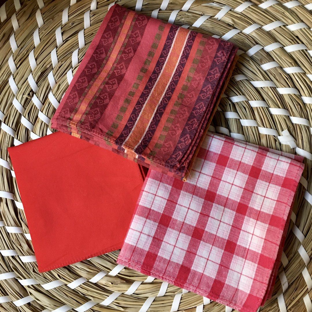 Japan hankies for men 3pcs (Category: Handkerchief & Pocket Squares) located in Quezon, Isabela. Submitted by hankies_garden2 (Listing ID 1469282910, Image 1). Description: Fixed price‼️ Cotton hankies from Japan 1 day reservation only‼️ *Please manage your expectations if there would be min flaws/ washable dirt/ small storage stain- major flaws will be disclosed #japanhankies #japanscarves #mcm #branded #fendi #picasso #luxuryhanky #celinehandke