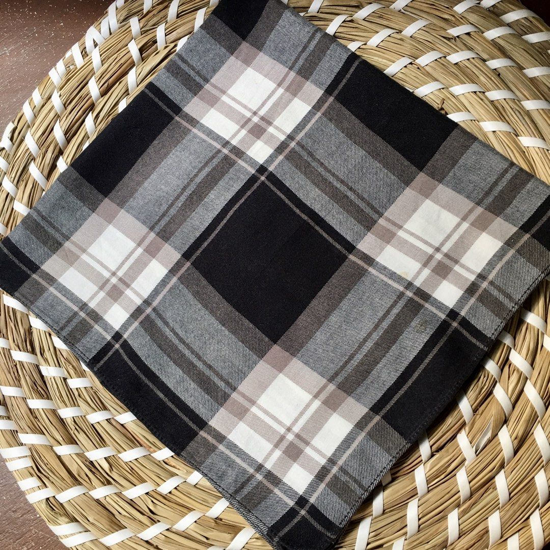 Japan hankies for men bundle 3pcs (Category: Handkerchief & Pocket Squares) located in Quezon, Isabela. Submitted by hankies_garden2 (Listing ID 1469282394, Image 2). Description: Fixed price‼️ Cotton hankies from Japan 1 day reservation only‼️ *Please manage your expectations if there would be min flaws/ washable dirt/ small storage stain- major flaws will be disclosed #japanhankies #japanscarves #mcm #branded #fendi #picasso #luxuryhanky #celin