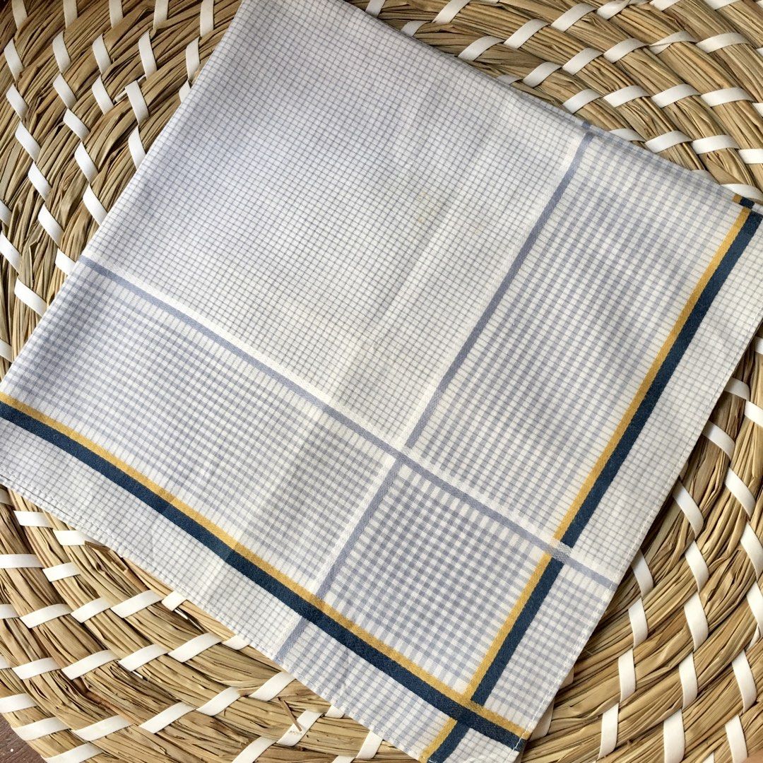 Japan hankies for men bundle 3pcs (Category: Handkerchief & Pocket Squares) located in Quezon, Isabela. Submitted by hankies_garden2 (Listing ID 1469284579, Image 3). Description: Fixed price‼️ Cotton hankies from Japan 1 day reservation only‼️ *Please manage your expectations if there would be min flaws/ washable dirt/ small storage stain- major flaws will be disclosed #japanhankies #japanscarves #mcm #branded #fendi #picasso #luxuryhanky #celin