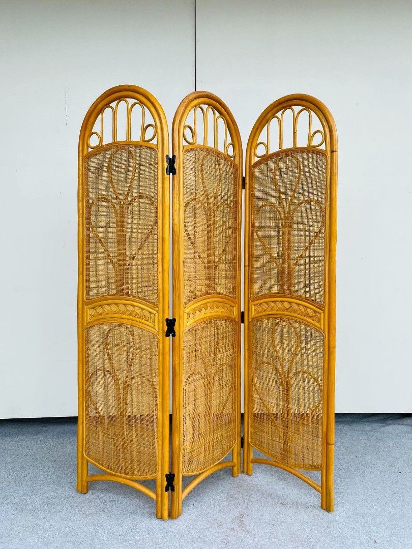 "JAPAN SURPLUS" 3-PANEL RATTAN PARTITION / DIVIDER (Category: Other Home Furniture) located in Manila. Submitted by shawii_ (Listing ID 1469186757, Image 1). Description: "JAPAN SURPLUS" 3-PANEL RATTAN PARTITION / DIVIDER SIZE: 16L" x 60H" inches (per panel) (AS-IS ITEM) IN GOOD CONDITION.