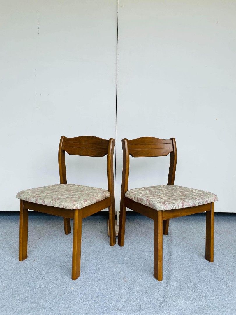 "JAPAN SURPLUS" SOLID WOOD DINING CHAIRS (Category: Chairs) located in Manila. Submitted by shawii_ (Listing ID 1469187865, Image 1). Description: "JAPAN SURPLUS" SOLID WOOD DINING CHAIRS SIZE: 18L" x 18W" x 16Sh" x 30H" inches (AS-IS ITEM) IN GOOD CONDITION.