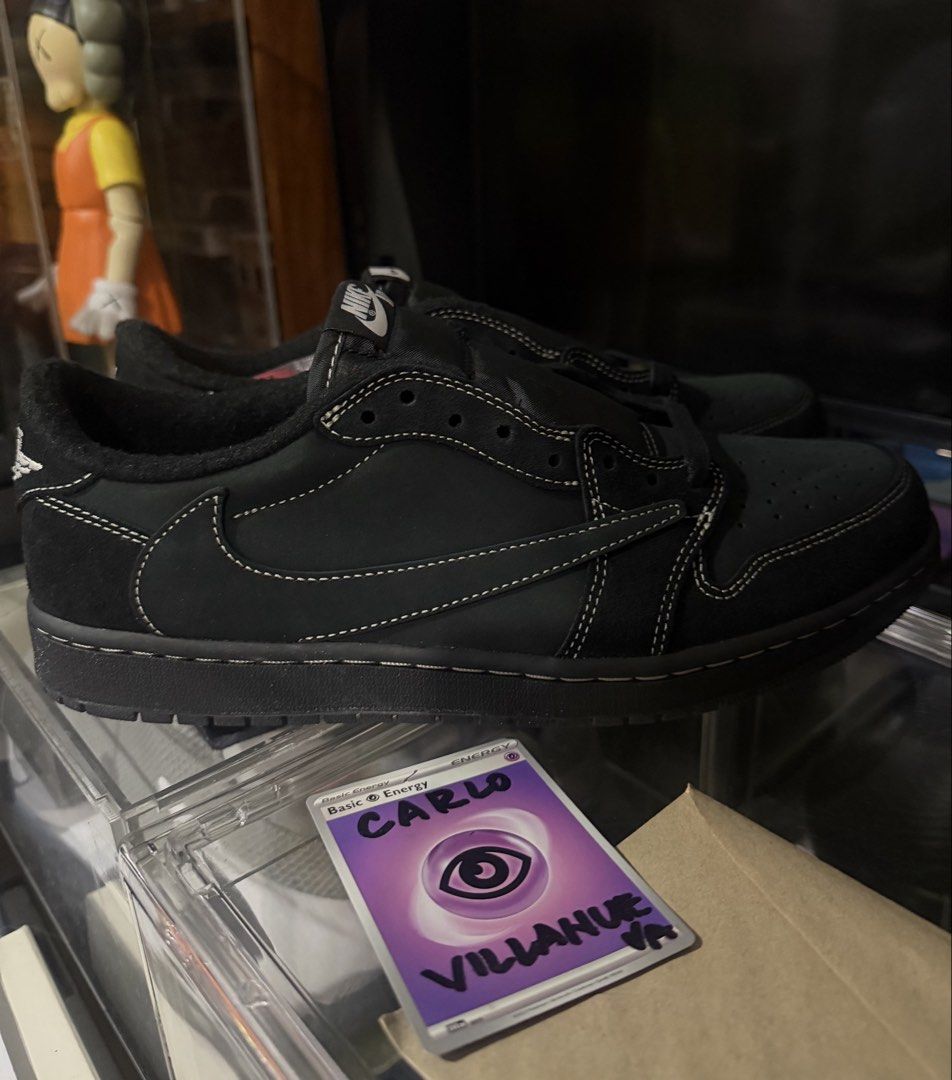 Jordan 1 Low - Travis Scott Phantom Black (Category: Sneakers) located in Manila. Submitted by 8bdntprkqj65939 (Listing ID 1469337547, Image 1). Description: WTS Jordan 1 Travis Scott Phantom Black ✔️✔️✔️ BNDS size 10.5 US Complete with box, bandana, etc ₱60,000 negotiable. 🚘Mandaluyong/San Juan/Makati meetup 🛵 Grab/Lalamove/LBC - OK.