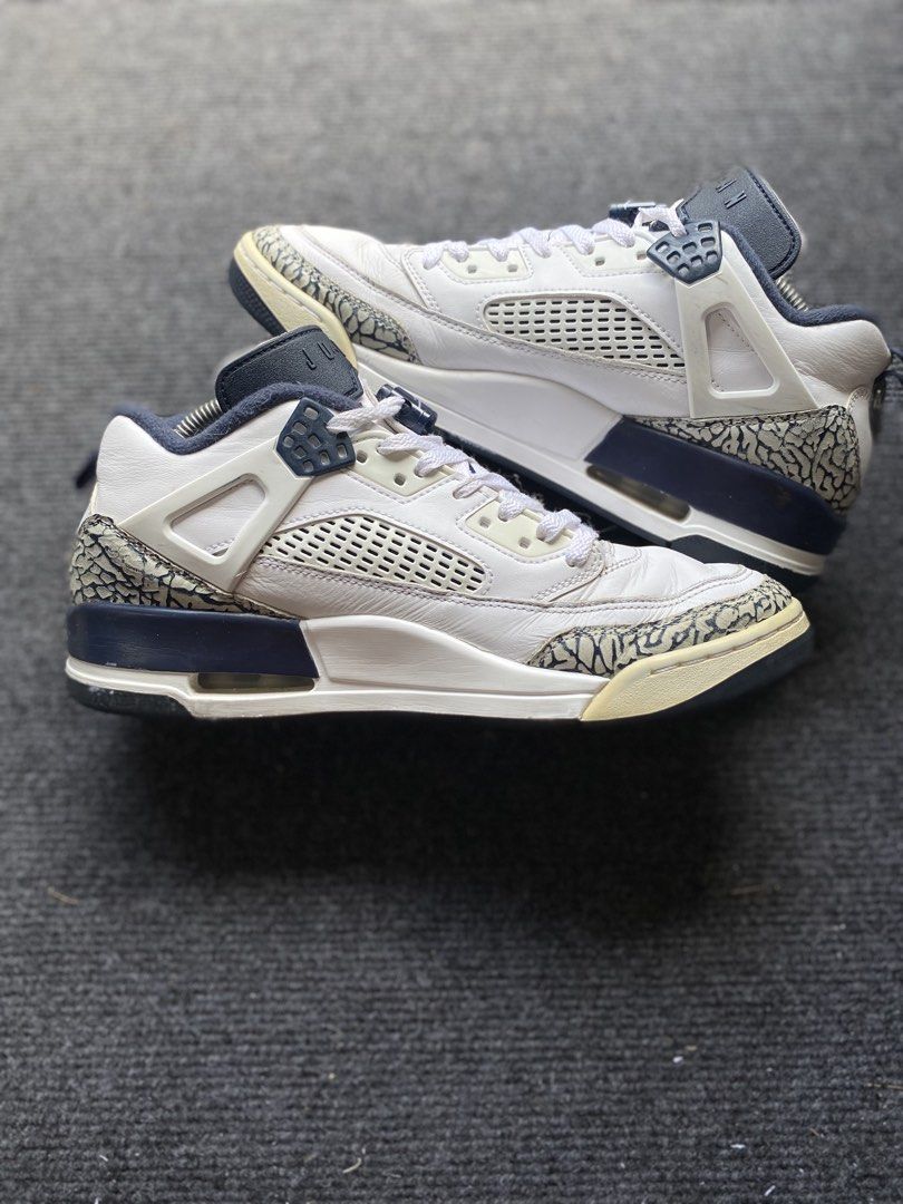 Jordan spizike low white/midnight navy cement grey (Category: Sneakers) located in Dumaguete. Submitted by freshdropsph (Listing ID 1469306879, Image 3). Description: LOCATION : NEGROS ORIENTAL Can ship nationwide Gcash payment No cod/cop Please check my reviews for assurance Unli vouch Negotiable .