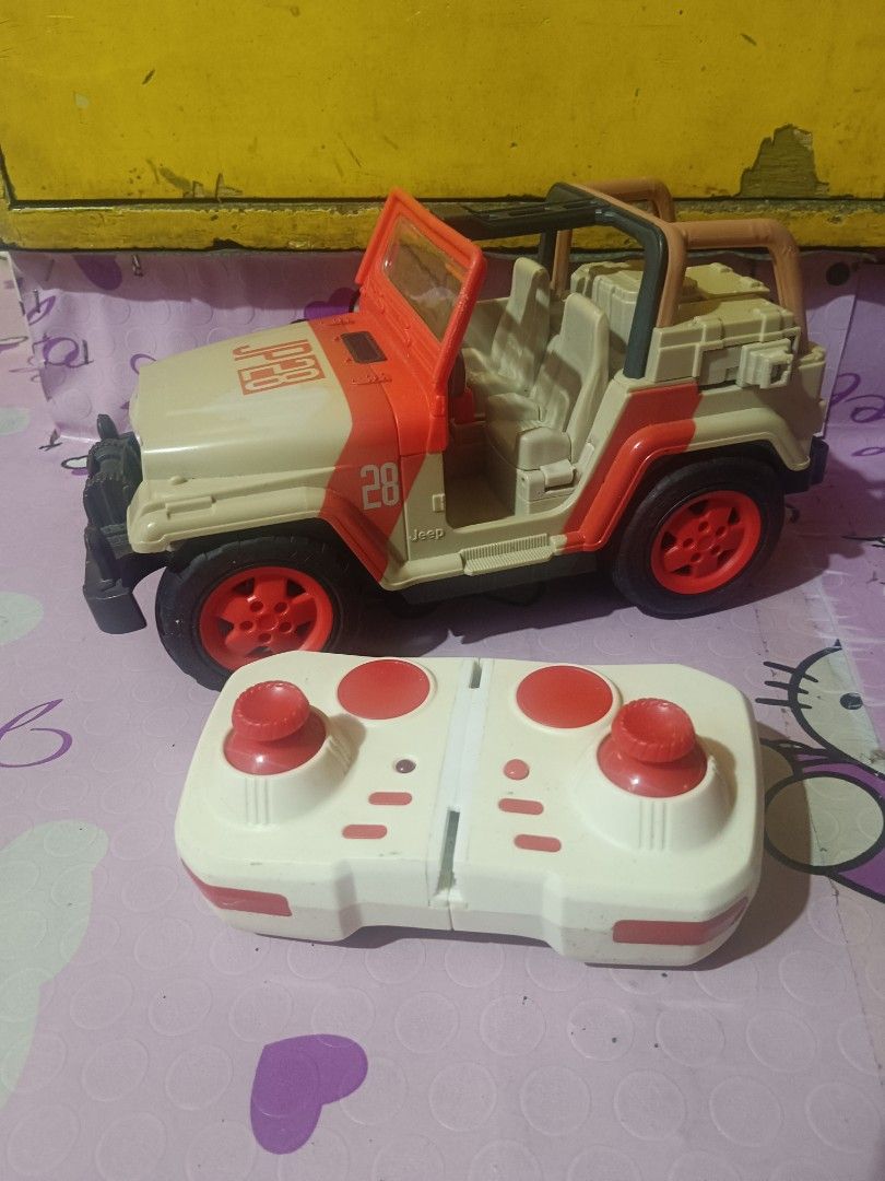 Jurassic park world (Category: Action & Battle Toys) located in Pasig City. Submitted by rednaxela_rich (Listing ID 1469308601, Image 2). Description: 1) 2017 Mattel Jurassic world jeep Wrangler raptor attack Rc vehicle FNH12R as is not working. 2) 2024 Mattel 16" Jurassic world indoraptor track and attack dinosaur working sounds..