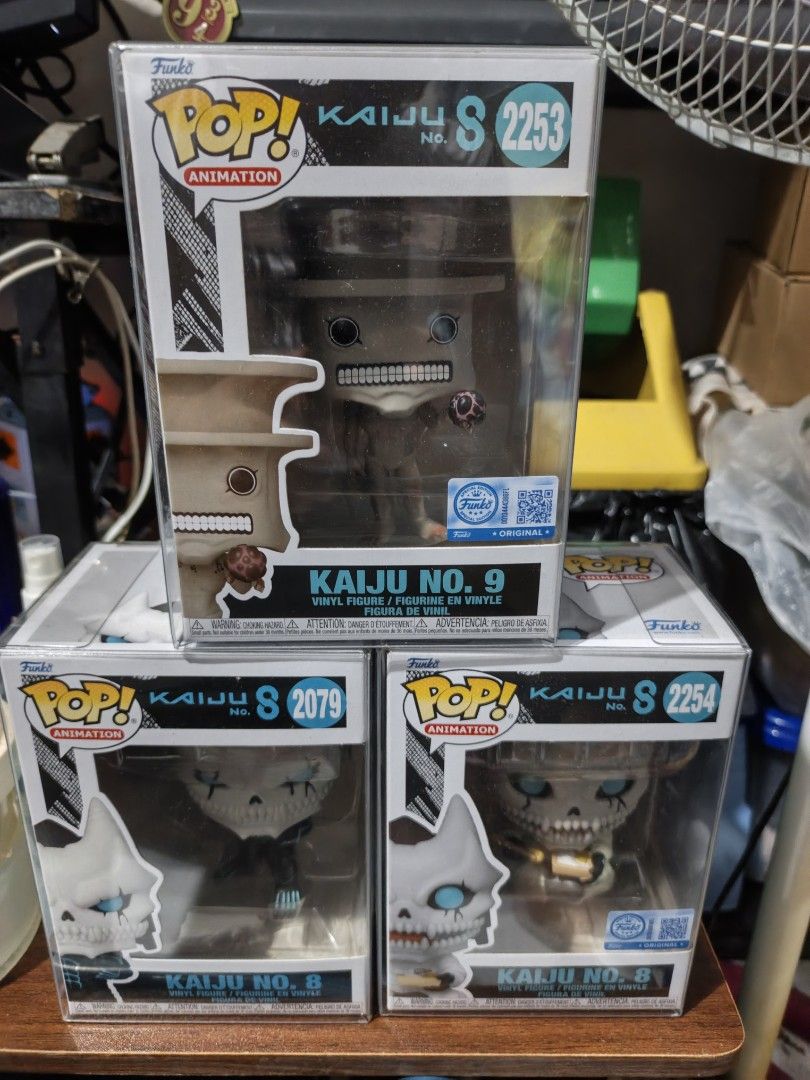 KAIJU NO.9 SET (Category: Figurines & Statues) located in Antipolo. Submitted by makasalanan (Listing ID 1469250127, Image 1). Description: - FUNKO POP SET FOR THREE - NEVER BEEN OPEN - FUNKO PROTECTOR INCLUDED.
